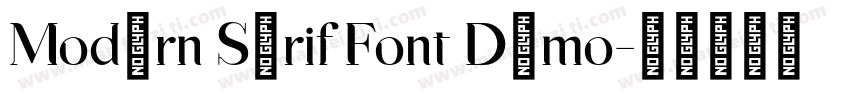 Modern Serif Font Demo字体转换